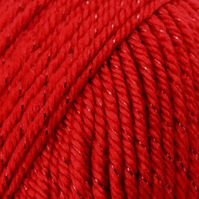 Caron Simply Soft Party Yarn "Red Sparkle" #00015 H97PAR