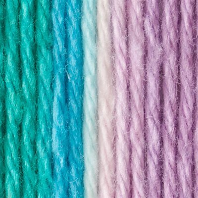 BERNAT Handicrafter Yarn "Beach Ball Blues Ombre" 42.5 g #02316 (162102)