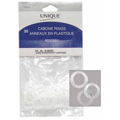 Anneaux en plastique 13 mm .50 pouce (30 pqt) (8500901) Unique