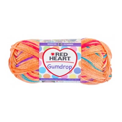 RED HEART Gumdrop Yarn "Orange" #0930