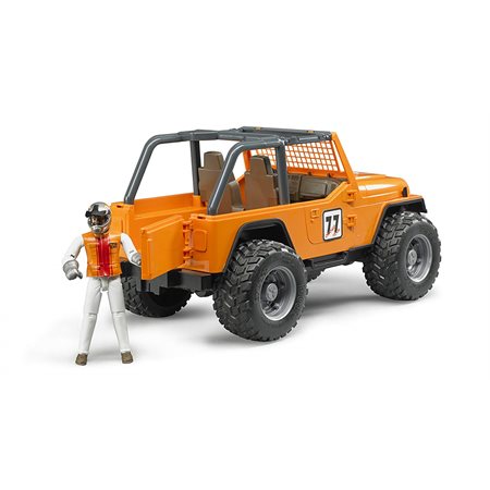 Bruder Jeep Cross Country Racer orange avec pilote